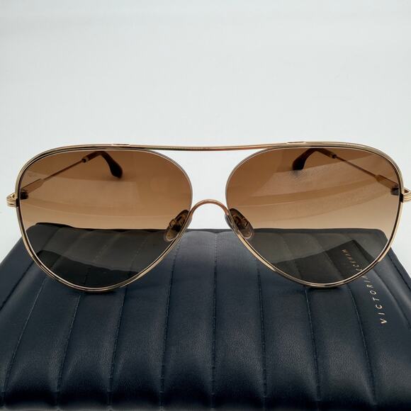 Victoria Beckham VB133S 703 Gold Brown Gradient Oversize Made in Italy 61-12-140 main image 8